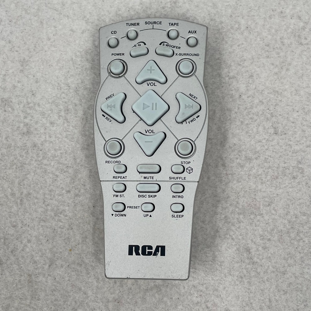 RCA Audio System Remote Control Silver Gray Replacement OEM 4146HG